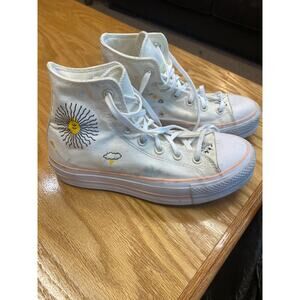 Converse Chuck Taylor All Star Athletic Shoes Women's 8 White Hi Top Sneaker S20